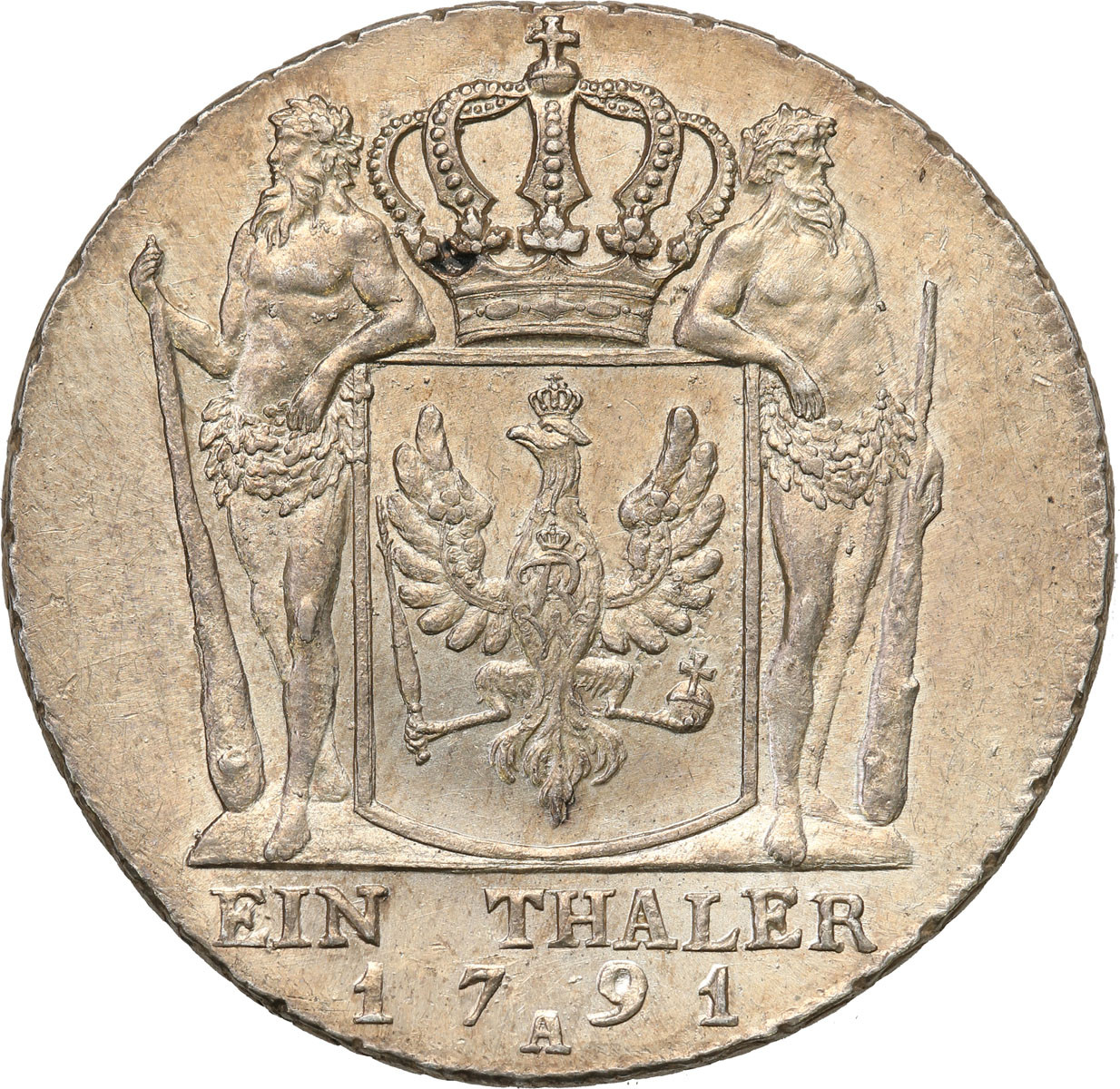 Niemcy, Prusy. Fryderyk Wilhelm II (1786-1797). Talar 1791 A, Berlin - PIĘKNY
